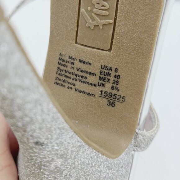 Fioni Silver Glitter Peep-toe Stilettos, Size 8, EUC - Picture 8 of 8
